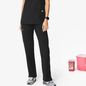 Figs Black Kade Cargo Scrub Pants in Medium Tall